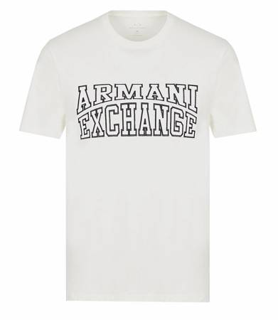 ARMANI EXCHANGE Herren Men T-Shirt Kurzarm Logo Weiß