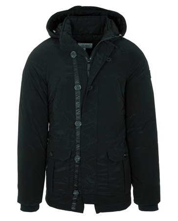 ARMANI JEANS Herren Men Jacke Jacket Parka Mantel Schwarz Black Kapuze