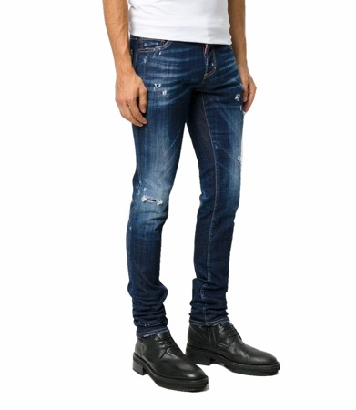 DSQUARED² S71LB0364 Slim Jean Herren Men Jeans Hose Made in Italy Blau Blue