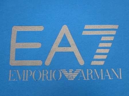 EMPORIO ARMANI EA7 273205 5P237 Herren Men T-Shirt Kurzarm Logo Blau Blue V-Neck