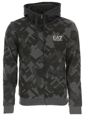 EMPORIO ARMANI EA7 Herren Kapuzenpullover Hoodie Sweatjacke Sweatshirt Schwarz 