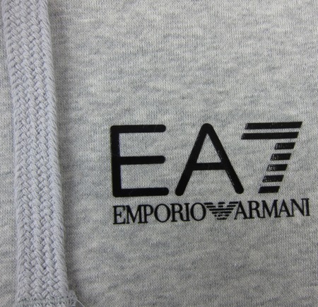 EMPORIO ARMANI EA7 Herren Men Kapuzenpullover Hoodie Sweat NEU NEW Grau Grey