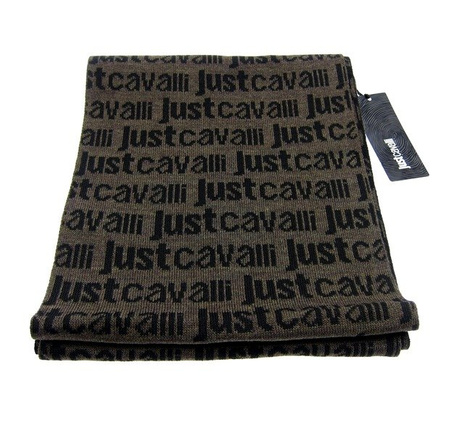 JUST CAVALLI  Herren Men Luxuriöse Schal Scarf Winter Braun Brown JC