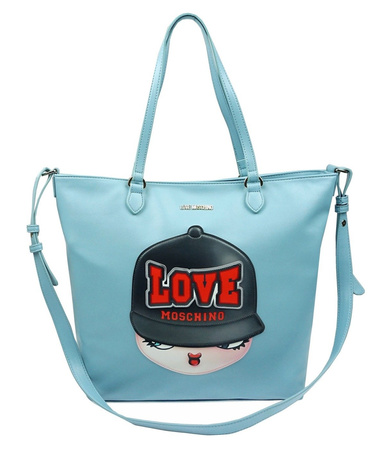 LOVE MOSCHINO JC4135PP1KL40700 Damen Women Shopper Bag Tasche Blau Blue