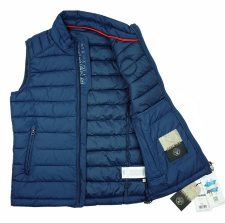 NAPAPIJRI Abee Vest Herren Men Steppweste Gilet Blau Blue