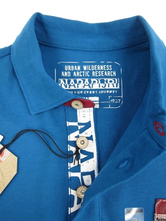 NAPAPIJRI Edenton Herren Men Polo T-Shirt Poloshirt Royal Blau Blu