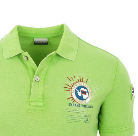 NAPAPIJRI Endy Herren Men Polo T-Shirt Poloshirt Grün Green
