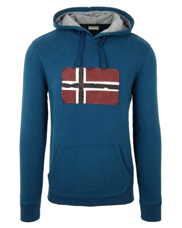 NAPAPIJRI Smu Bricket Herren Men Kapuzenpullover Hoodie Power Blautöne Warm