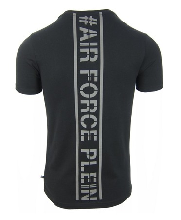 PHILIPP PLEIN "Clever Rock" Herren Men Luxury T-Shirt Schwarz # Air Force Plein