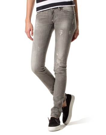 PHILIPP PLEIN "Super Sexy Slim Diana" Damen Women Luxury Jeans Hose Grau Grey