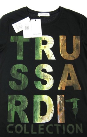 TRUSSARDI Collection Copparo Herren Men T-Shirt Kurzarm Schwarz Black NEU NEW