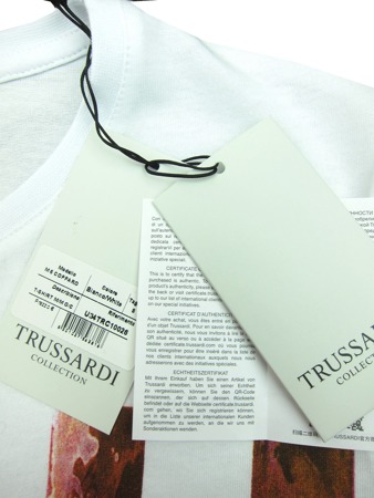 TRUSSARDI Collection Copparo Herren Men T-Shirt Kurzarm Weiß White