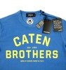 DSQUARED2 Caten Brothers Herren Men T-Shirt Kurzarm Blau Blue Made in Italy