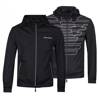 EMPORIO ARMANI Herren Men Wende Jacke Jacket Regen Rain Kapuze Schwarz Black