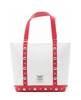 LOVE MOSCHINO JC406PP11LF110B Damen Women Shopper Bag Tasche Weiß White Rot Red