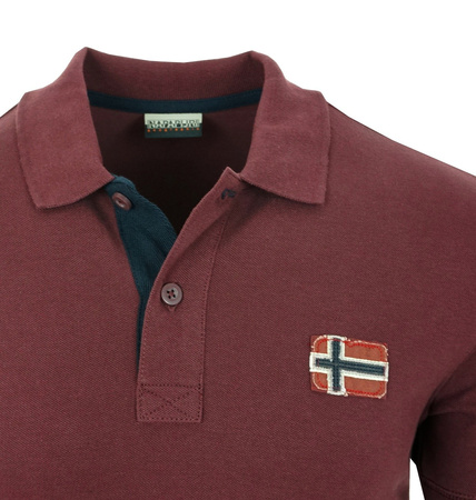NAPAPIJRI Elec Herren Men Polo T-Shirt Poloshirt Bordeaux