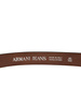 ARMANI JEANS Herren Men Gürtel Belt Leder Leather Logo Braun