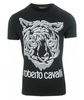 ROBERTO CAVALLI FST612 Herren Men T-Shirt Kurzarm Schwarz Black