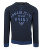 ARMANI JEANS 76W10 Herren Men Pullover Strick Sweat Dunkelblau Navy Dark Blue