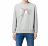 DIESEL S-BAY-SA Herren Men Pullover Sweatshirt Oversized Look Grau