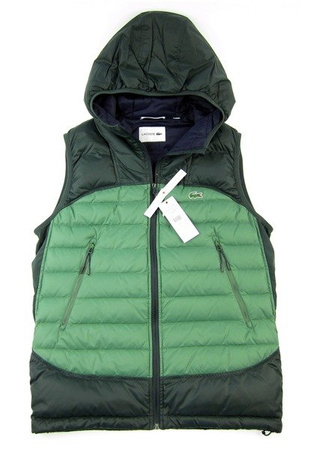 LACOSTE BH1526 00 8HA Herren Men Weste Gilet Vest Grün Green Neu New Logo