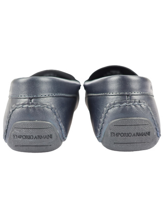 Emporio Armani Herren Men Mokassin Halbschuhe Shoes Dunkelblau Navy