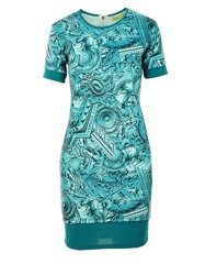 VERSACE JEANS D2HNA428 Damen Women Kleid Dress Blau Blue