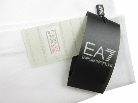EMPORIO ARMANI EA7 Herren Men T-Shirt Kurzarm Weiß White Miami Tropical Florida
