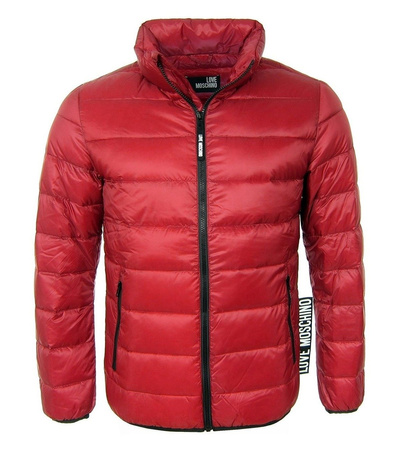 LOVE MOSCHINO Herren Men Jacke Jacket Warm Daunen Down Rot Red 