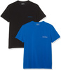 EMPORIO ARMANI Herren Men T-Shirt 2er Pack 2 Stück Figurbetont Schwarz Blau