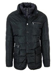 CERRUTI Herren Men Steppjacke Jacke Jacket Schwarz Black Grau Grey