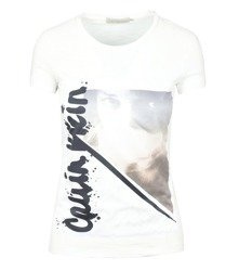 CALVIN KLEIN JEANS Face Damen Women T-Shirt Kurzarm Weiß White