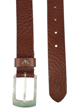 ARMANI JEANS Herren Men Gürtel Belt Leder Leather Logo Braun