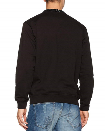 LOVE MOSCHINO Herren Men Pullover Sweatshirt mit Kette Schwarz Black