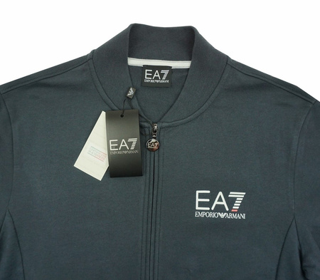 EMPORIO ARMANI EA7 3YPM81 Herren Men Sweatshirt Sweatjacke Anthracite Grau/Blau