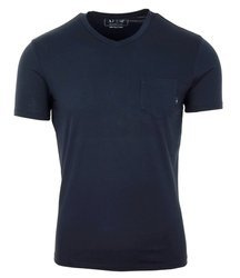 ARMANI JEANS 8N6T1A Herren Men Kurzarm T-Shirt V-Neck Dunkelblau Navy Slim Fit
