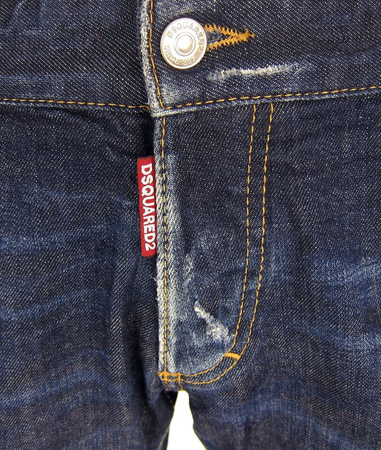 DSQUARED² S74LB0027 Herren Men Clement Jeans Hose Denim Blau Blue Made in Italy