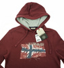 NAPAPIJRI Baltim Herren Men Kapuzenpullover Hoodie Bordo Bordeaux Warm