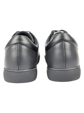 EMPORIO ARMANI  Herren Men Schuhe Shoes Sneaker Logo Leder Schwarz Black