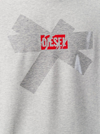 DIESEL S-BAY-SA Herren Men Pullover Sweatshirt Oversized Look Grau