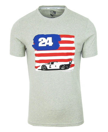 PORSCHE Driver's Selection Herren Men T-Shirt Kurzarm Grau Grey