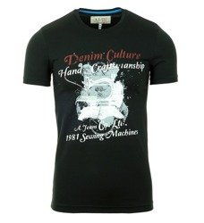 ARMANI JEANS Herren Men T-Shirt Made in Italy Extra Slim Schwarz