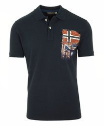NAPAPIJRI Erenner Herren Men Polo T-Shirt Poloshirt Dunkelblau Navy