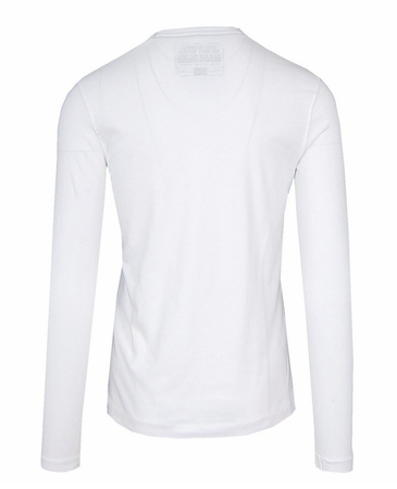 Napapijri Smu Streif Herren Men Langarm T-Shirt Longsleeve Weiß White