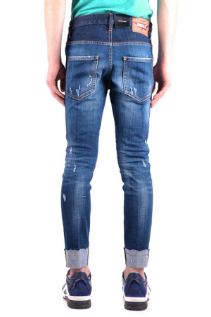 DSQUARED² Skater Jean Herren Men Jeans Hose Made in Italy Denim Blau