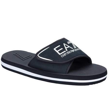 EMPORIO ARMANI EA7 Herren Men Badeschuhe Slipper Sandals Dunkelblau Navy