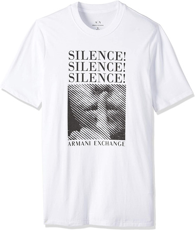 ARMANI EXCHANGE Herren Men T-Shirt Kurzarm Weiß White Oversized Look