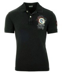 NAPAPIJRI Endy Herren Men Polo T-Shirt Poloshirt Schwarz Black