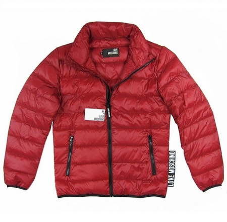 LOVE MOSCHINO Herren Men Jacke Jacket Warm Daunen Down Rot Red 