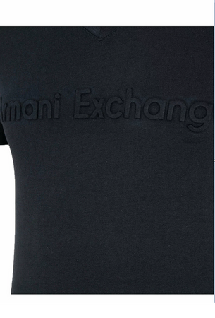 ARMANI EXCHANGE Herren Men Kurzarm T-Shirt V-Neck Slim Fit Dunkelblau Navy